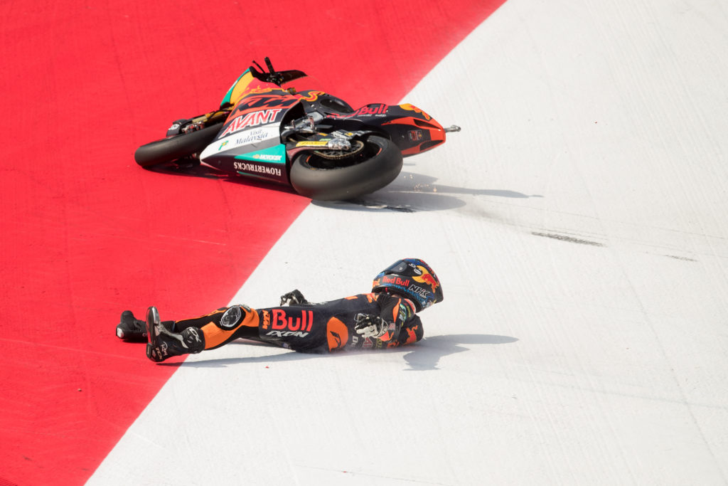 Remy Gardner sliding out of curve 1 at the Red Bull Ring - MotoGP 2021