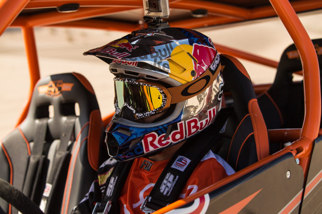 Ronnie Renner is ready to ride his Polaris in Dumont Dunes - USA