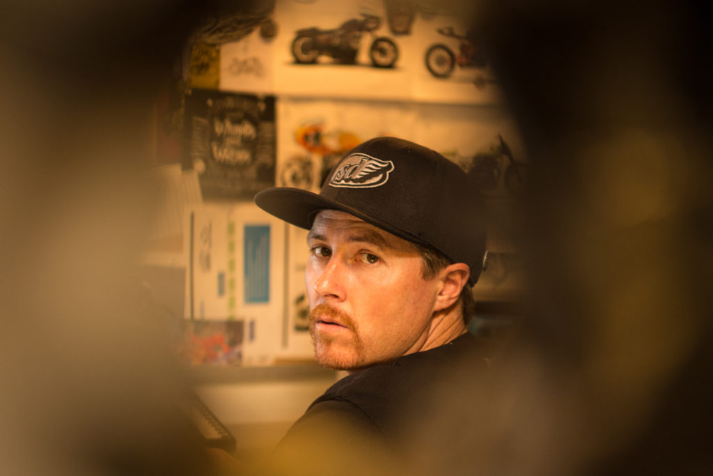 Roland Sands in his office - Los Angeles USA