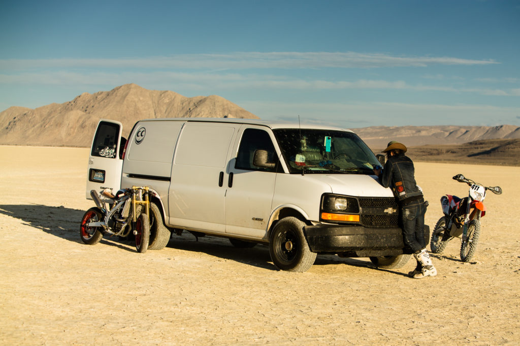 Black Rock Dry Lake - Getting ready for the shooting
