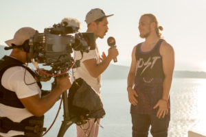 Frosty interviews Bart van der Linden after winning Red Bull Art of Motion 2016